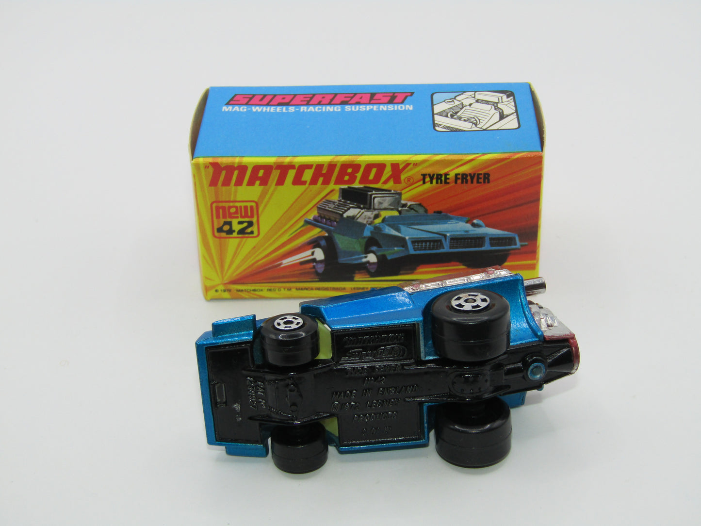 Matchbox Superfast 42B Tyre Fryer LEMON YELLOW Interior