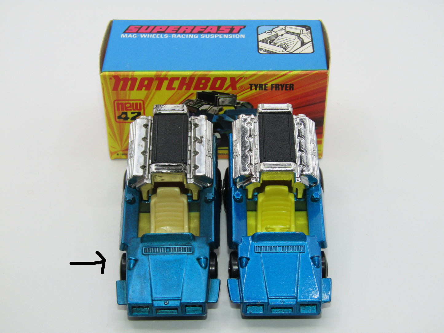 Matchbox Superfast 42B Tyre Fryer PALE CREAM Interior