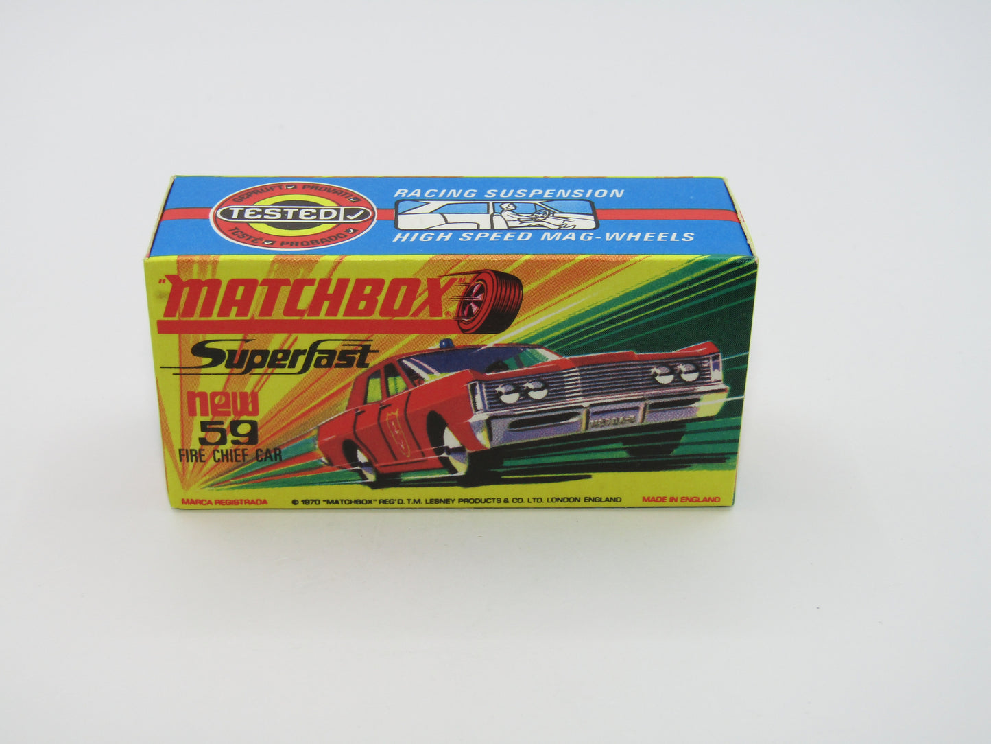 Matchbox Superfast 59B Mercury Police Car Metro Police DK Blue Windows Silver Base