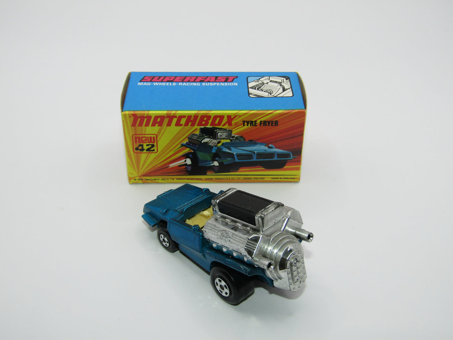 Matchbox Superfast 42B Tyre Fryer PALE CREAM Interior