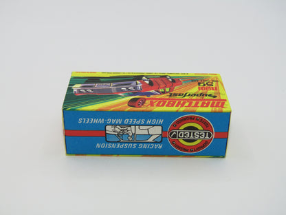 Matchbox Superfast 59B Mercury Police Car Metro Police DK Blue Windows Silver Base