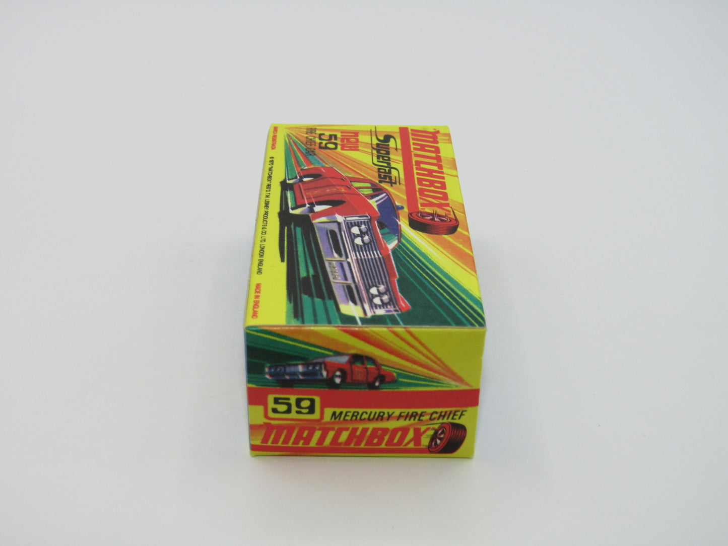 Matchbox Superfast 59B Mercury Police Car Metro Police DK Blue Windows Silver Base