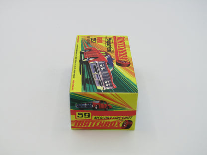 Matchbox Superfast 59B Mercury Police Car Metro Police DK Blue Windows Silver Base