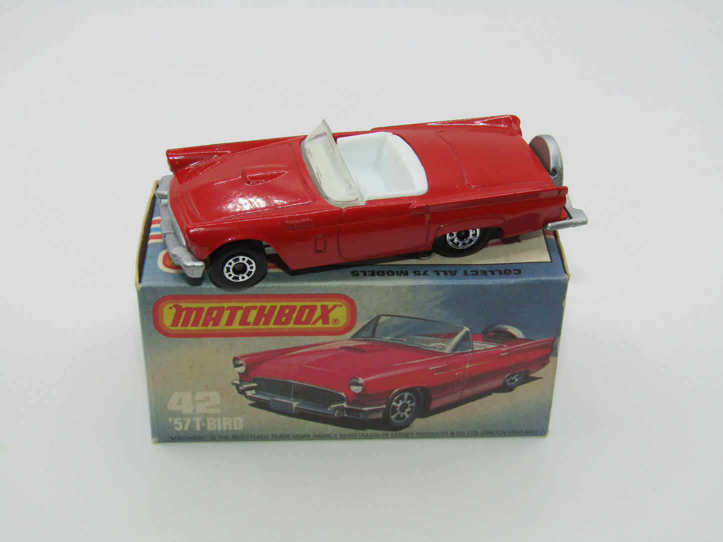 Matchbox Superfast 42D Ford Thunderbird DOT DASH Front Wheels