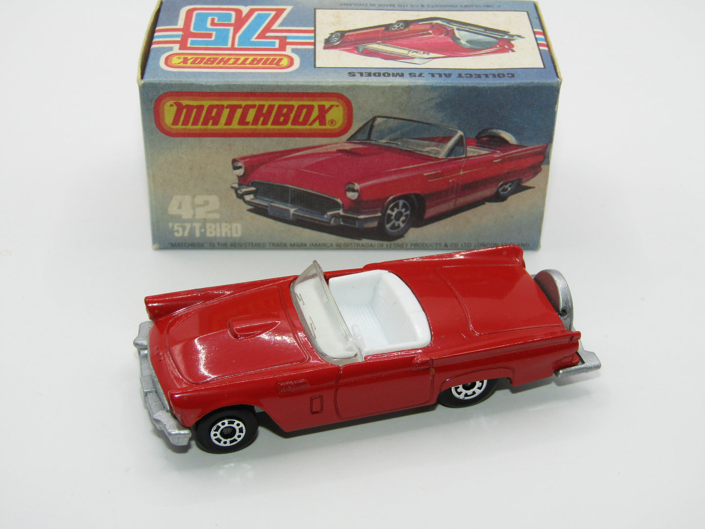 Matchbox Superfast 42D Ford Thunderbird DOT DASH Front Wheels