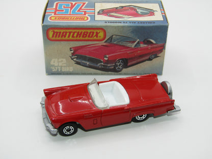 Matchbox Superfast 42D Ford Thunderbird DOT DASH Front Wheels