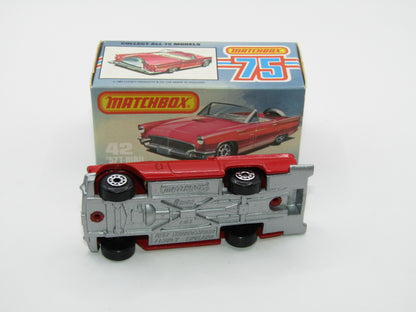 Matchbox Superfast 42D Ford Thunderbird Clear Windows, Silver Base