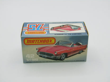 Matchbox Superfast 42D Ford Thunderbird Clear Windows, Silver Base