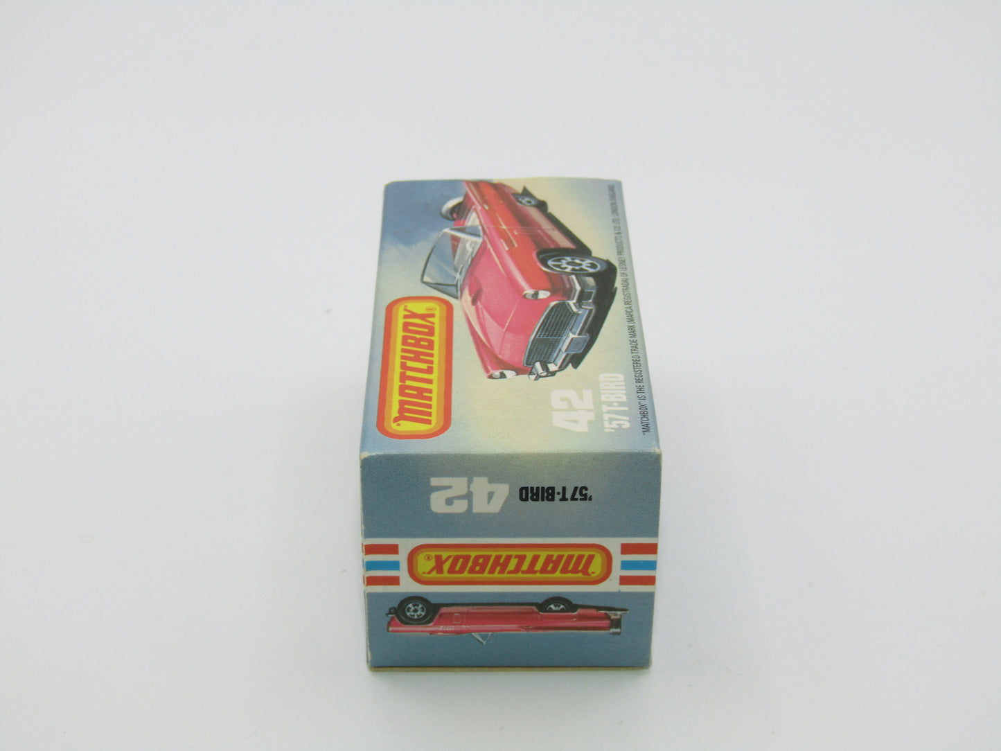 Matchbox Superfast 42D Ford Thunderbird Clear Windows, Silver Base