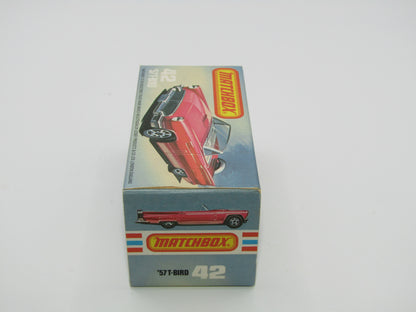 Matchbox Superfast 42D Ford Thunderbird Clear Windows, Silver Base