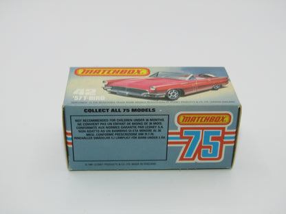 Matchbox Superfast 42D Ford Thunderbird Clear Windows, Silver Base
