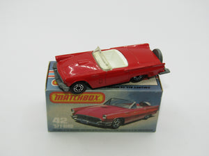 Matchbox Superfast 42D Ford Thunderbird Light Amber Windows Unpainted Base
