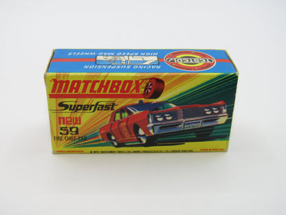 Matchbox Superfast 59B Mercury Fire Chief Car HELMET&AXES DOT DASH Wheels