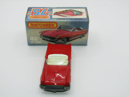 Matchbox Superfast 42D Ford Thunderbird Light Amber Windows Unpainted Base