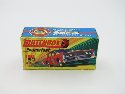 Matchbox Superfast 59B Mercury Fire Chief Car HELMET&AXES DOT DASH Wheels