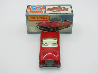 Matchbox Superfast 42D Ford Thunderbird Light Amber Windows Unpainted Base