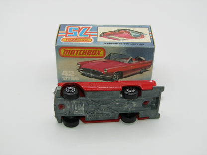 Matchbox Superfast 42D Ford Thunderbird Light Amber Windows Unpainted Base
