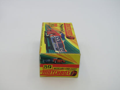 Matchbox Superfast 59B Mercury Fire Chief Car HELMET&AXES DOT DASH Wheels
