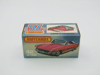 Matchbox Superfast 42D Ford Thunderbird Light Amber Windows Unpainted Base