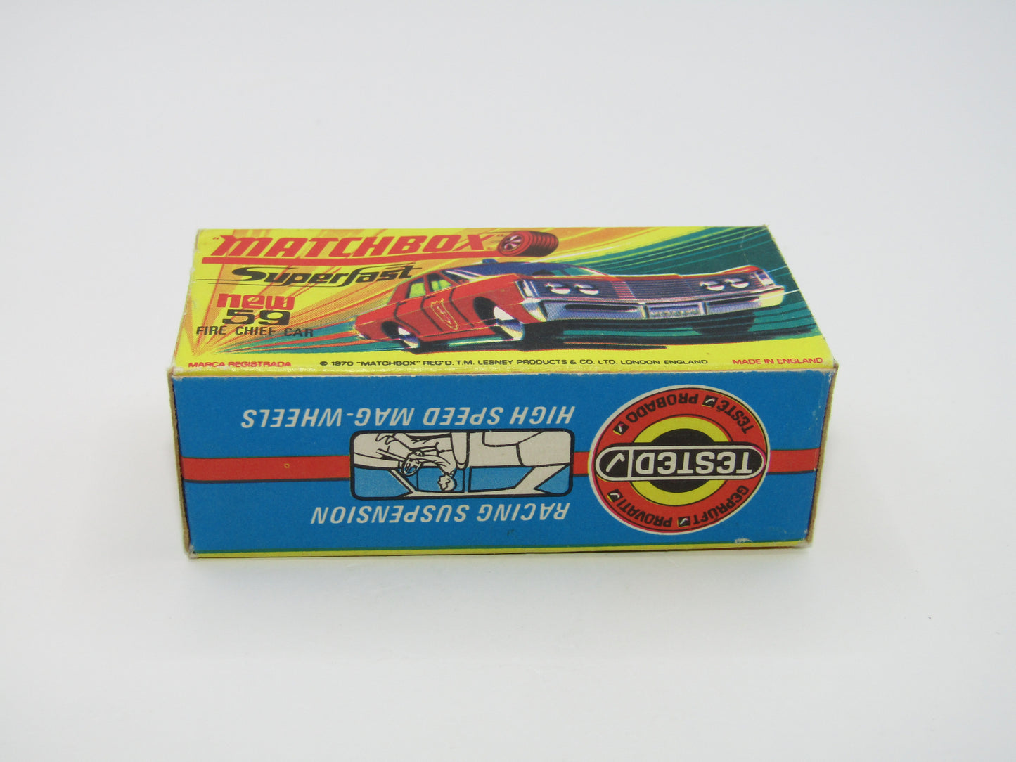 Matchbox Superfast 59B Mercury Fire Chief Car HELMET&AXES DOT DASH Wheels