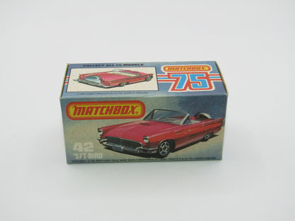 Matchbox Superfast 42D Ford Thunderbird Light Amber Windows Unpainted Base