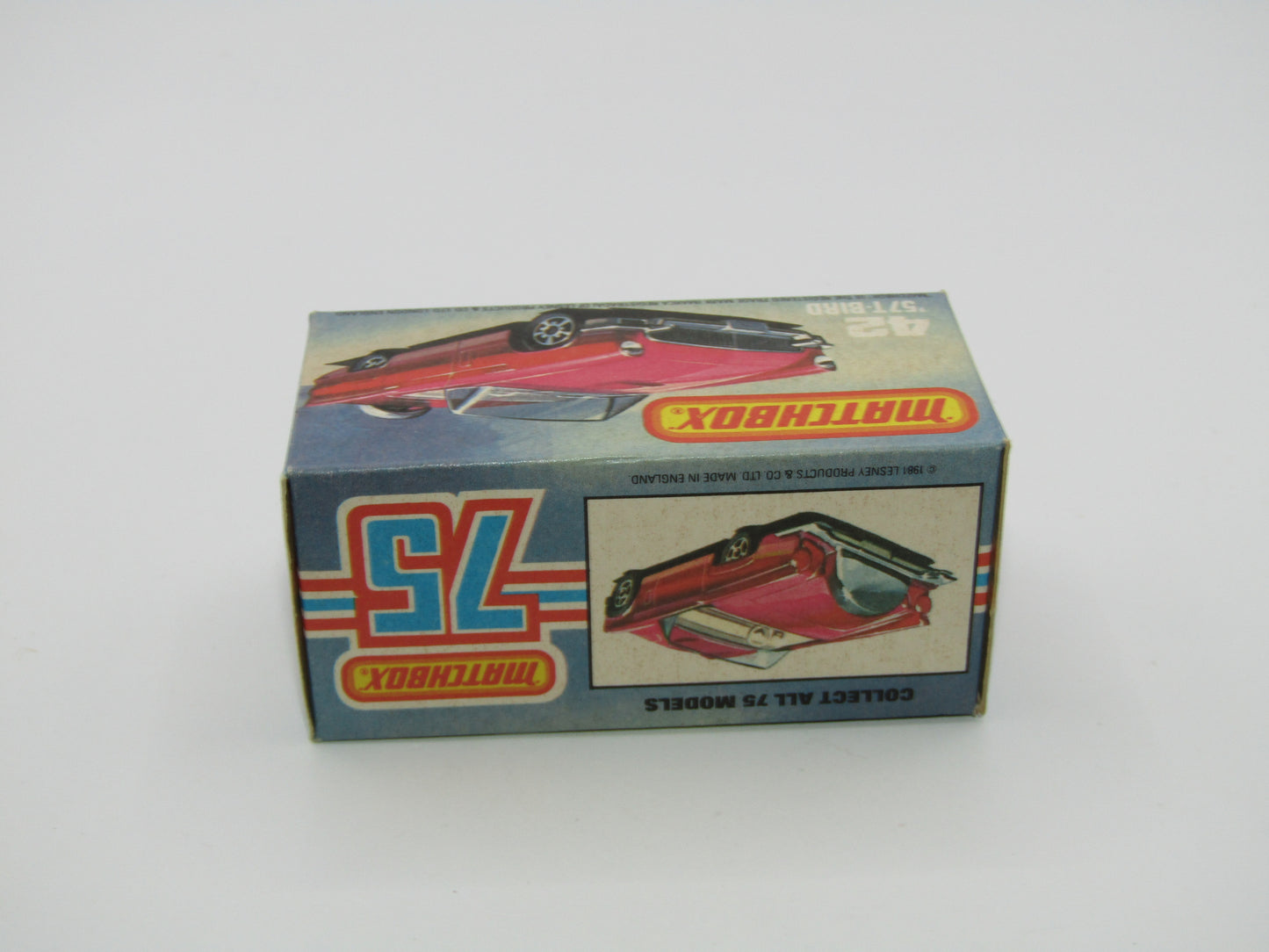 Matchbox Superfast 42D Ford Thunderbird Light Amber Windows Unpainted Base
