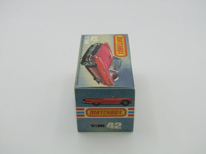 Matchbox Superfast 42D Ford Thunderbird Light Amber Windows Unpainted Base
