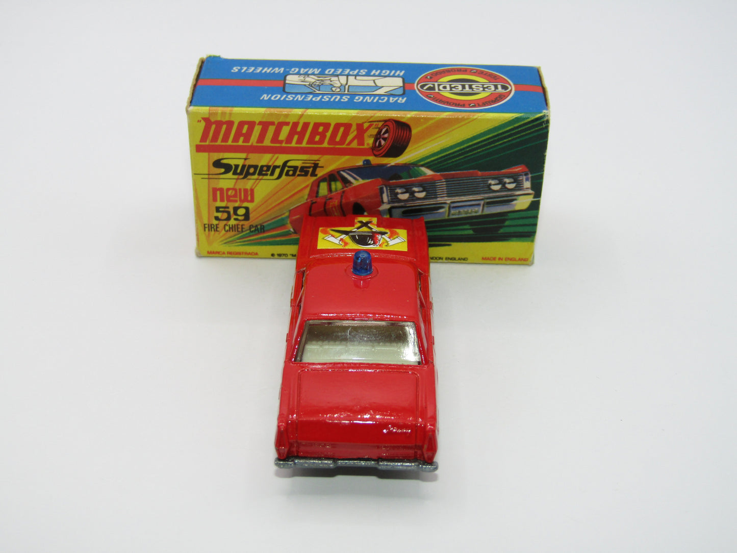 Matchbox Superfast 59B Mercury Fire Chief Car HELMET Bonnet & Shield Labels