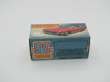 Matchbox Superfast 42D Ford Thunderbird Light Amber Windows Unpainted Base