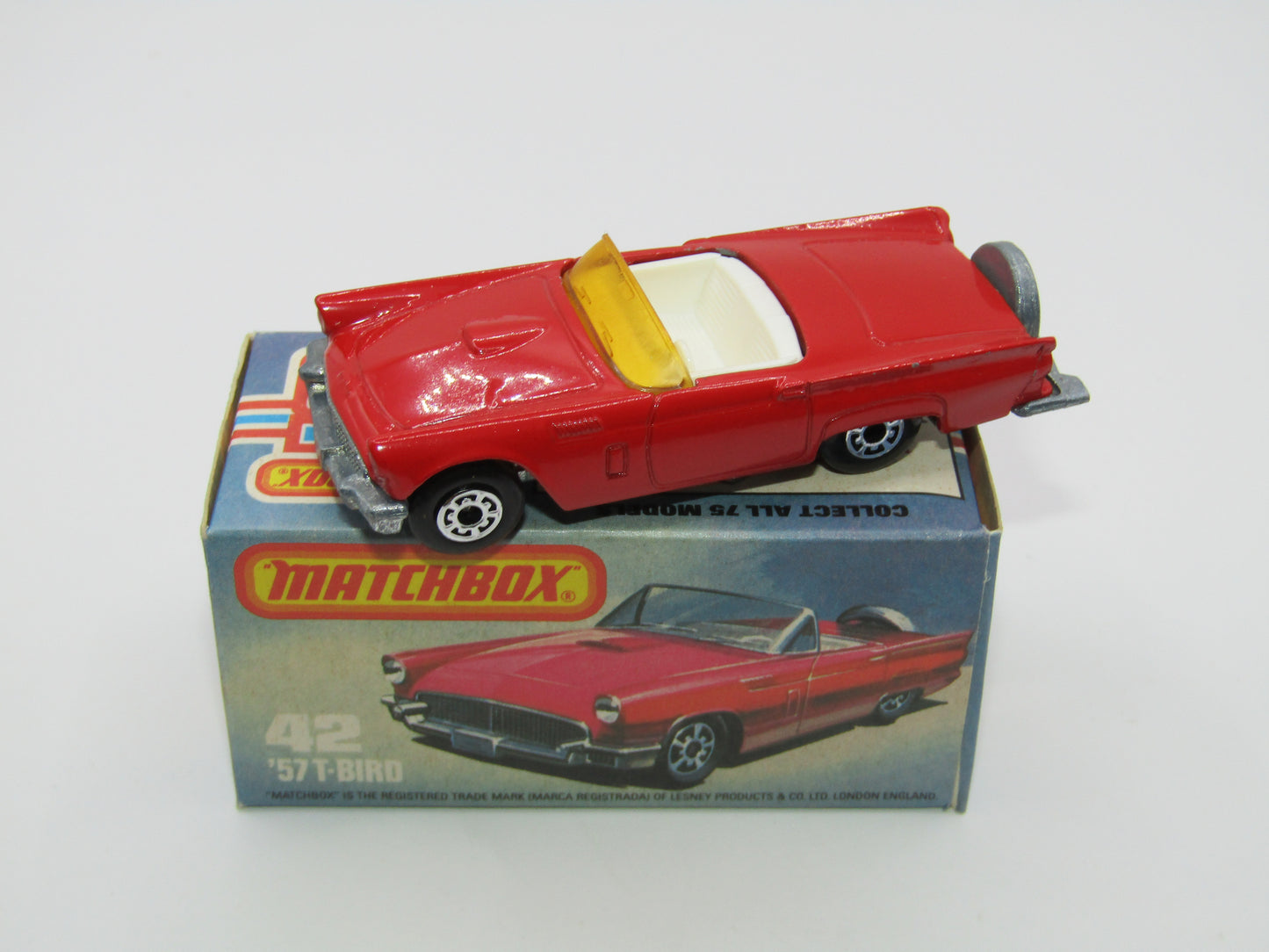 Matchbox Superfast 42D Ford Thunderbird DARK AMBER Windows
