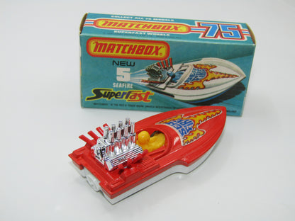 Matchbox Superfast 5B Seafire Boat Red, Yellow Driver