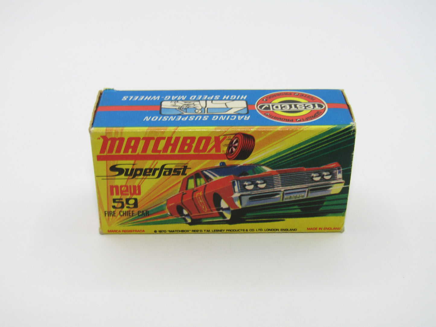 Matchbox Superfast 59B Mercury Fire Chief Car HELMET Bonnet & Shield Labels