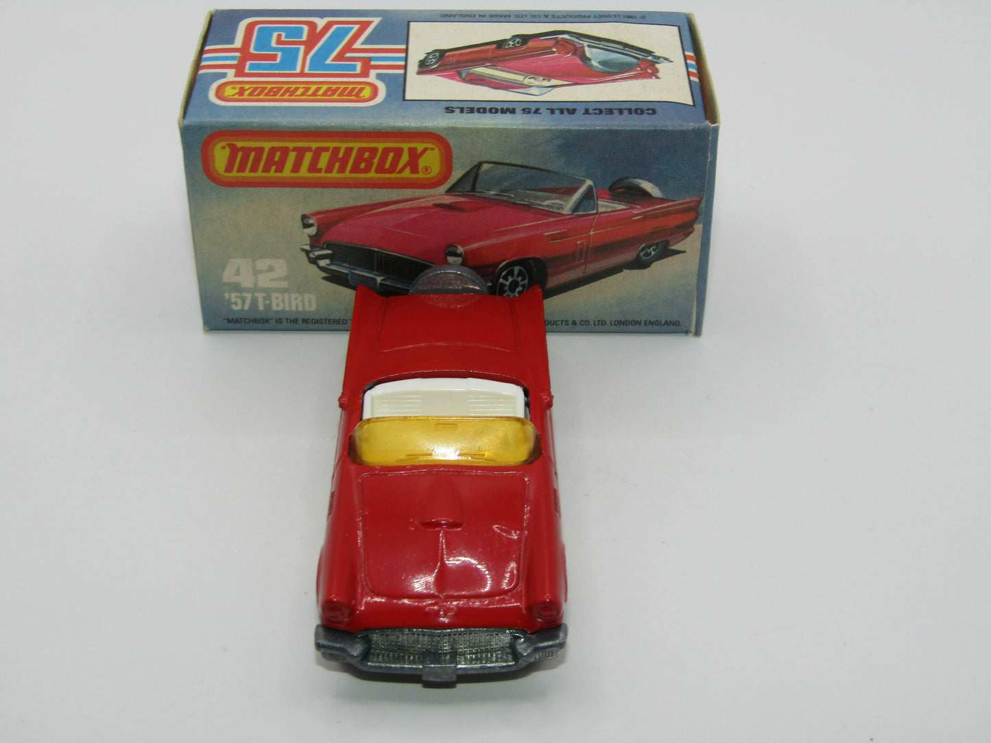 Matchbox Superfast 42D Ford Thunderbird DARK AMBER Windows