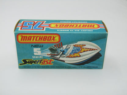 Matchbox Superfast 5B Seafire Boat Red, Yellow Driver