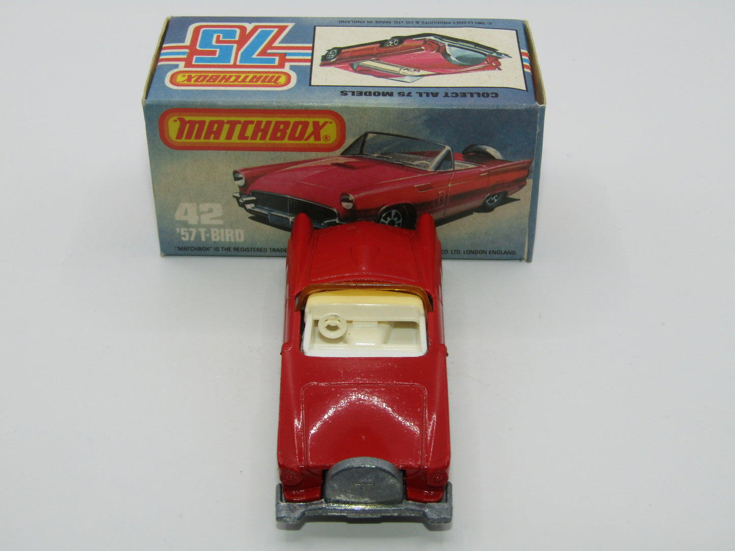 Matchbox Superfast 42D Ford Thunderbird DARK AMBER Windows