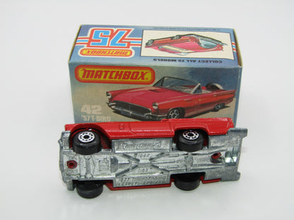 Matchbox Superfast 42D Ford Thunderbird DARK AMBER Windows