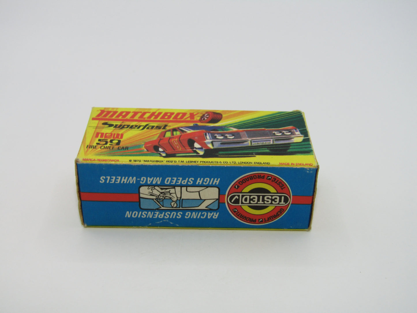 Matchbox Superfast 59B Mercury Fire Chief Car HELMET Bonnet & Shield Labels