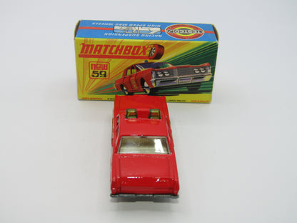 Matchbox Superfast 59B Mercury Fire Chief Car GREEN Roof Lights FIRE Label