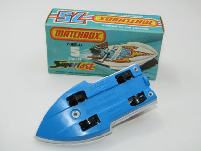 Matchbox Superfast 5B Seafire Boat White, LEMON Driver
