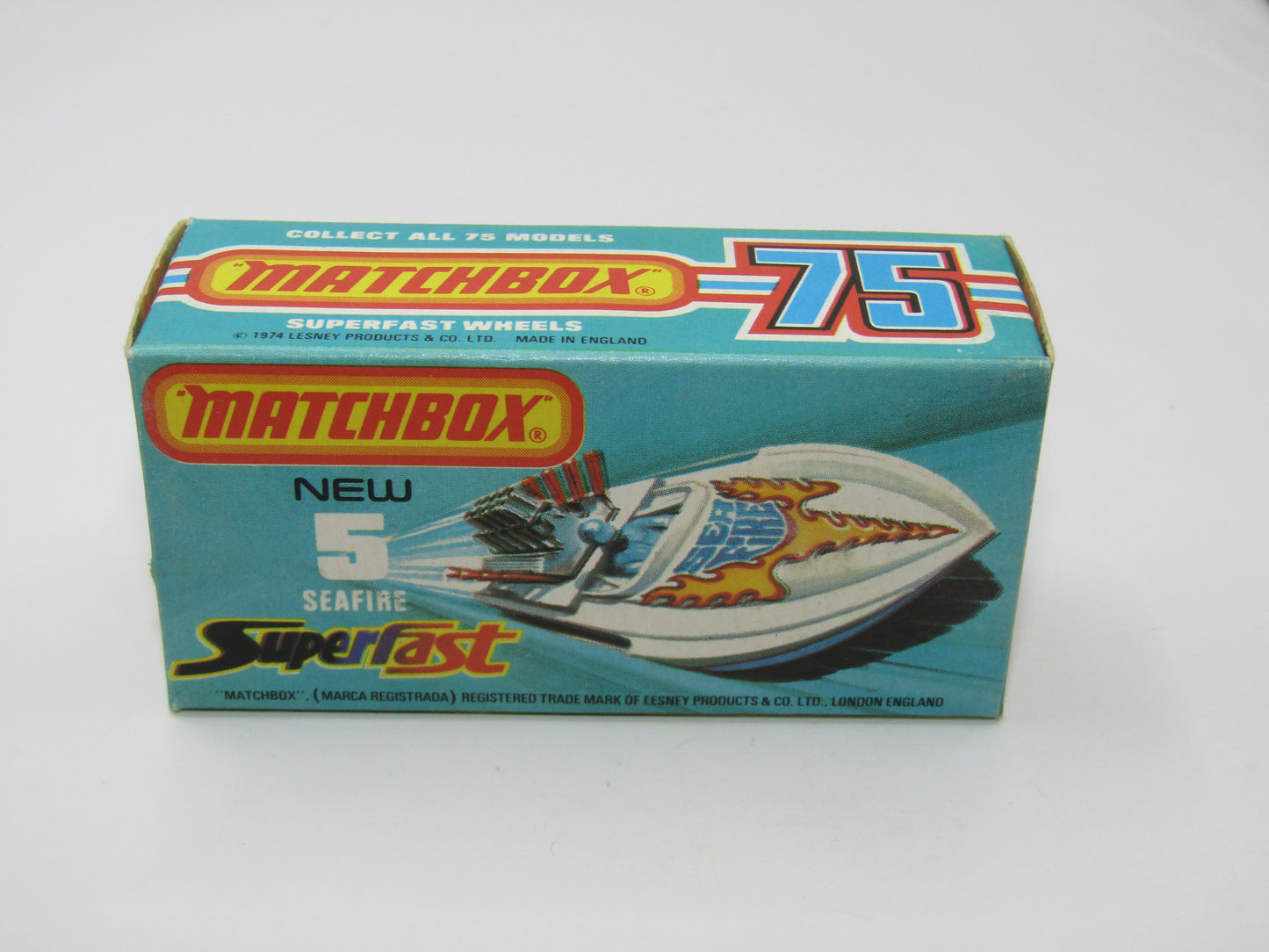 Matchbox Superfast 5B Seafire Boat White, LEMON Driver