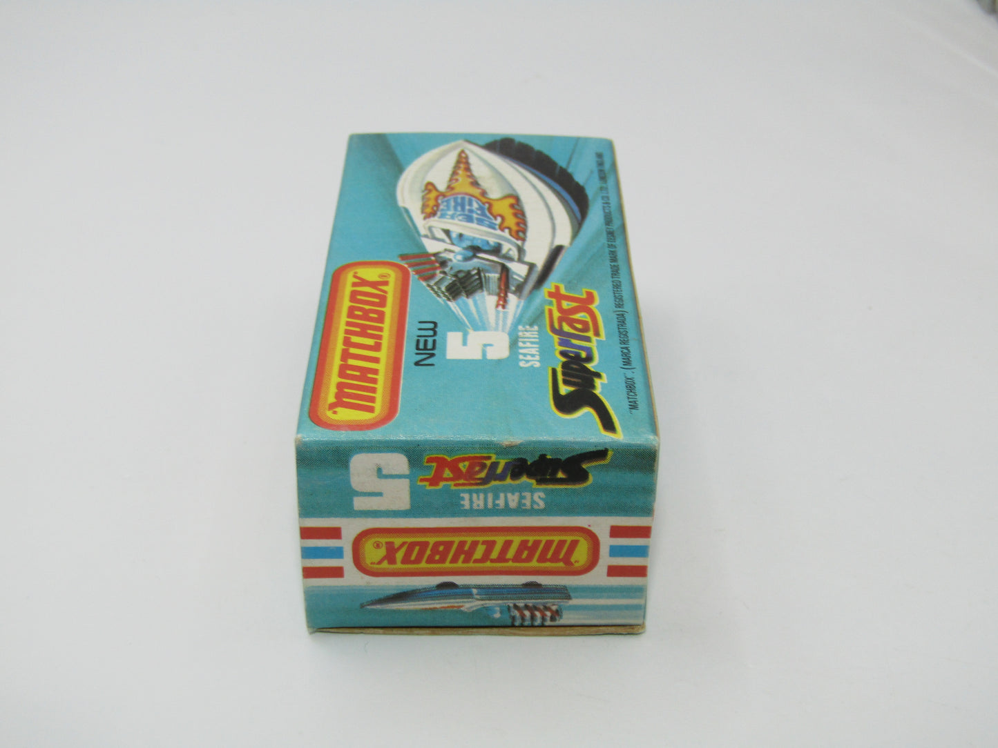 Matchbox Superfast 5B Seafire Boat White, LEMON Driver