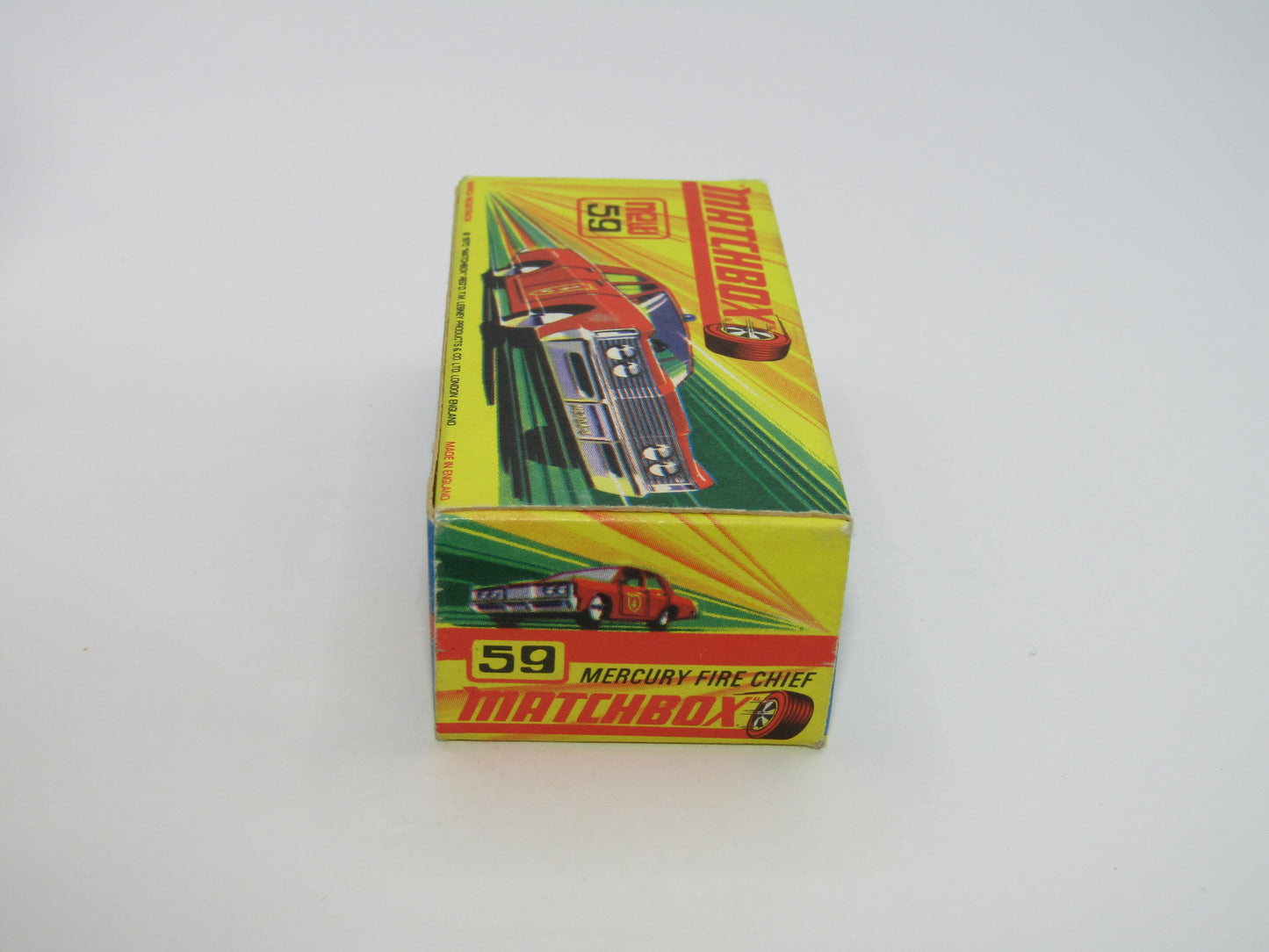 Matchbox Superfast 59B Mercury Fire Chief Car GREEN Roof Lights FIRE Label