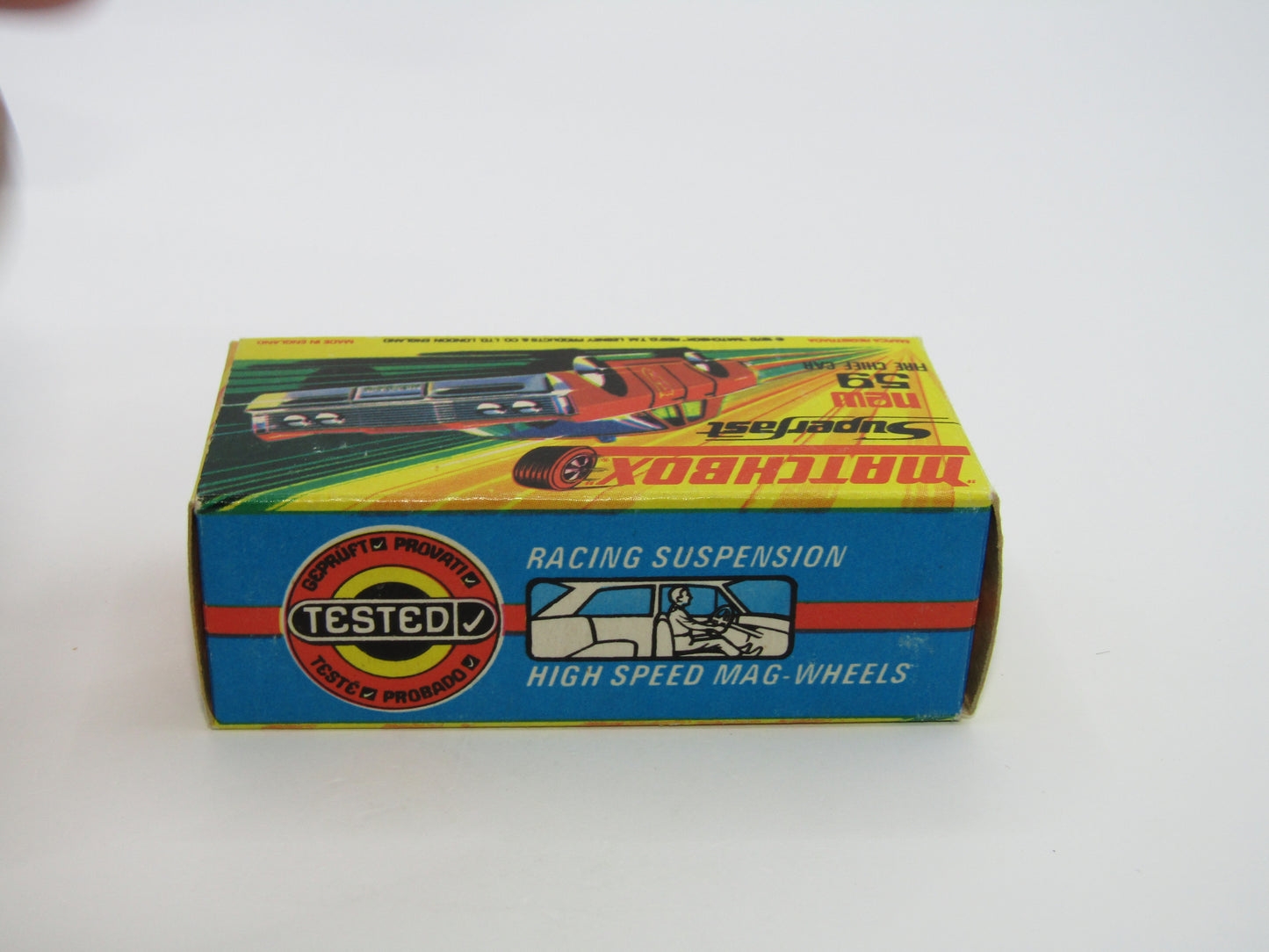 Matchbox Superfast 59B Mercury Fire Chief Car GREEN Roof Lights CODE RED LACFD
