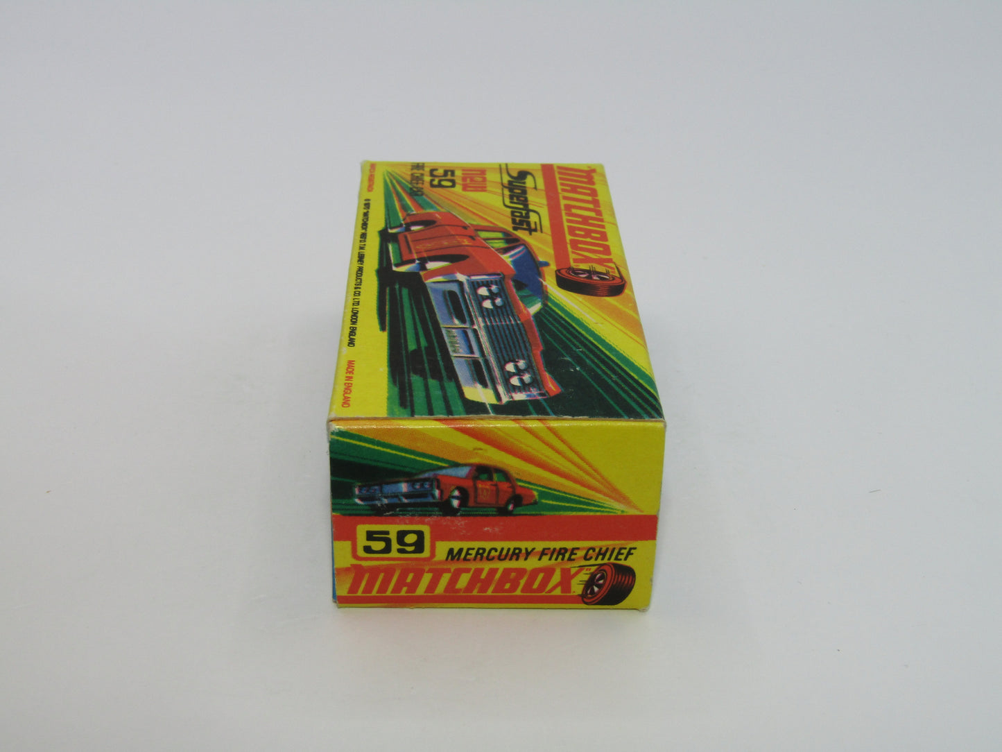 Matchbox Superfast 59B Mercury Fire Chief Car GREEN Roof Lights CODE RED LACFD