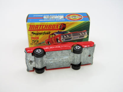 Matchbox Superfast 59B Mercury Fire Chief Car NO LABELS - 5 Spoke Wheels