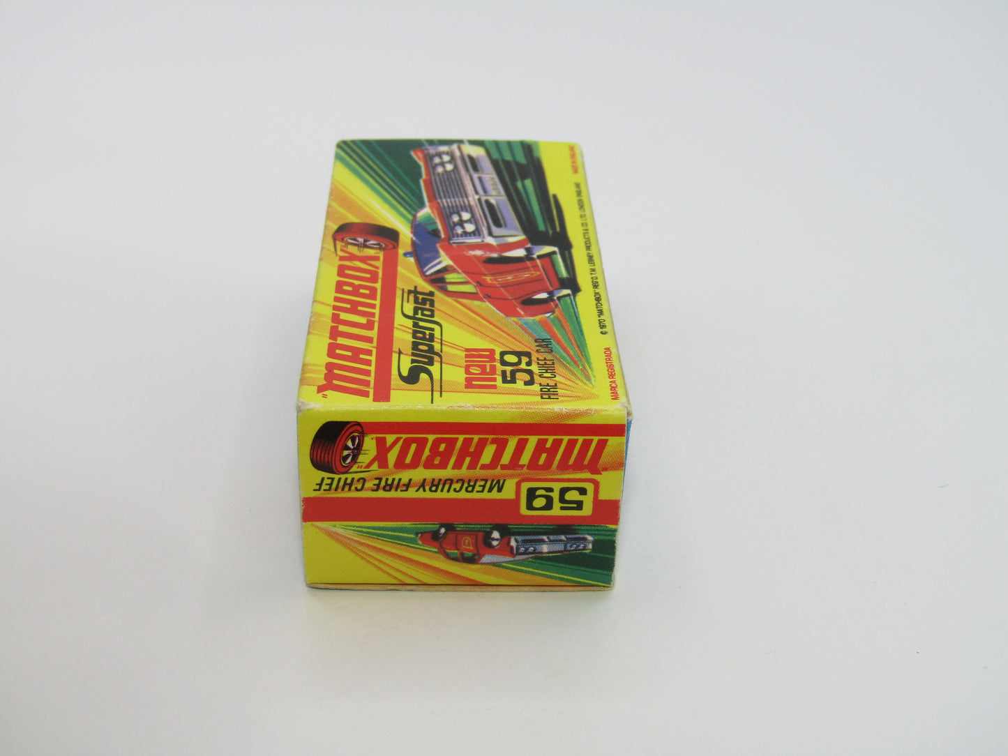 Matchbox Superfast 59B Mercury Fire Chief Car NO LABELS - 5 Spoke Wheels