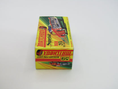Matchbox Superfast 59B Mercury Fire Chief Car NO LABELS - 5 Spoke Wheels