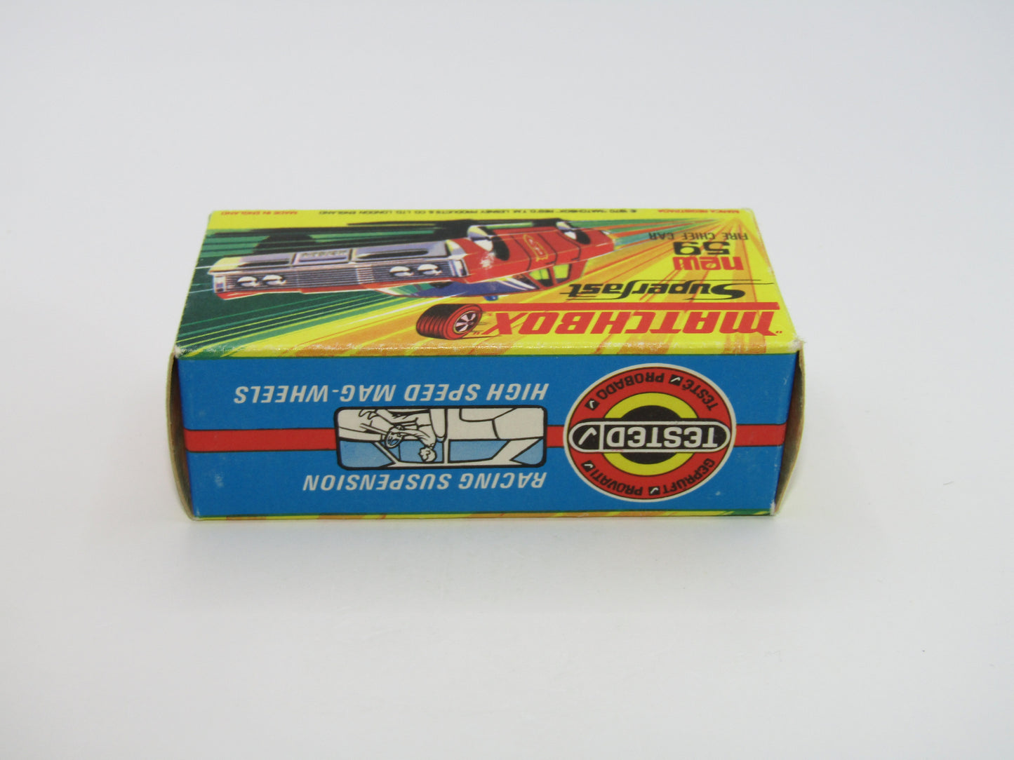 Matchbox Superfast 59B Mercury Fire Chief Car NO LABELS - 5 Spoke Wheels