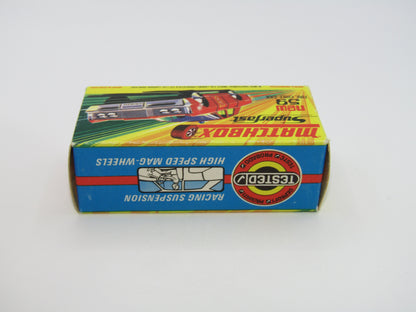 Matchbox Superfast 59B Mercury Fire Chief Car NO LABELS - 5 Spoke Wheels