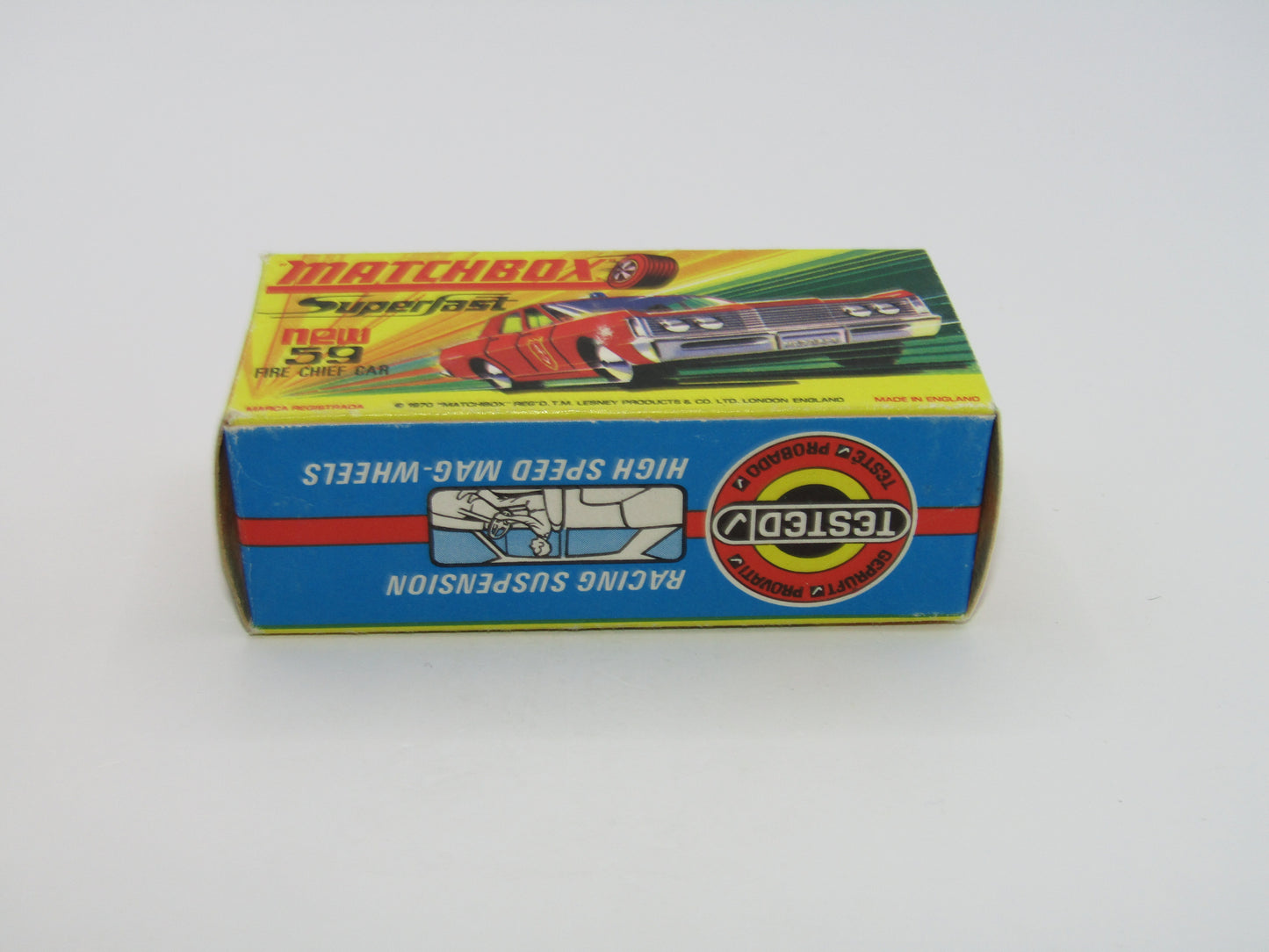 Matchbox Superfast 59B Mercury Fire Chief Car NO LABELS - 5 Spoke Wheels